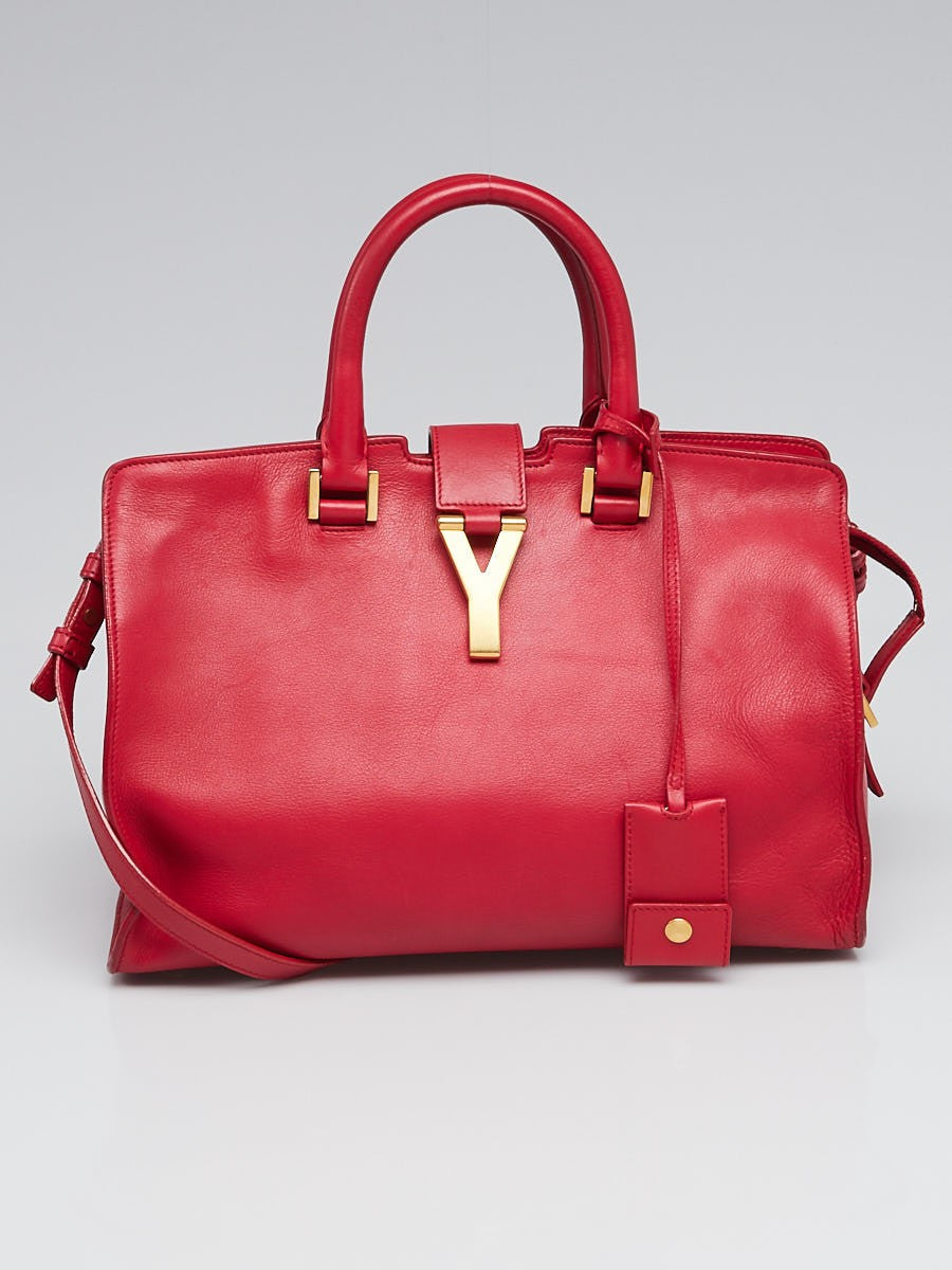 Yves Saint Laurent Cabas Chyc Original Leather Tote Red