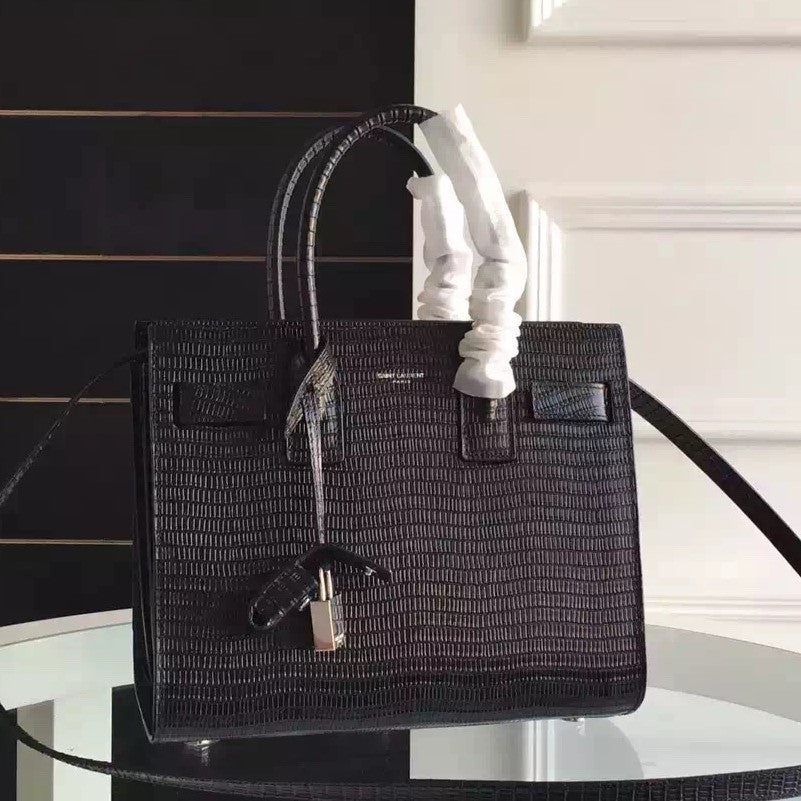 Yves Saint Laurent Baby Sac De Jour Lizard Embossed Bag