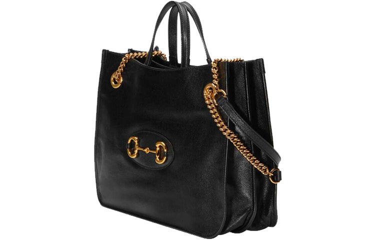 (WMNS) GUCCI 1955 Button Tote hand Bag Single Shoulder Bag Middle Black 621144-1U10G-1000