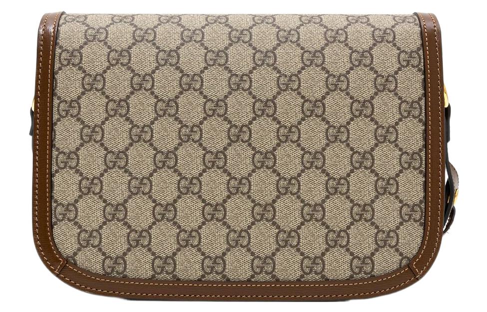 (WMNS) GUCCI 1955 Canvas Single-Shoulder Bag Unisex Small Ebony/Brown 602204-92TCG-8563