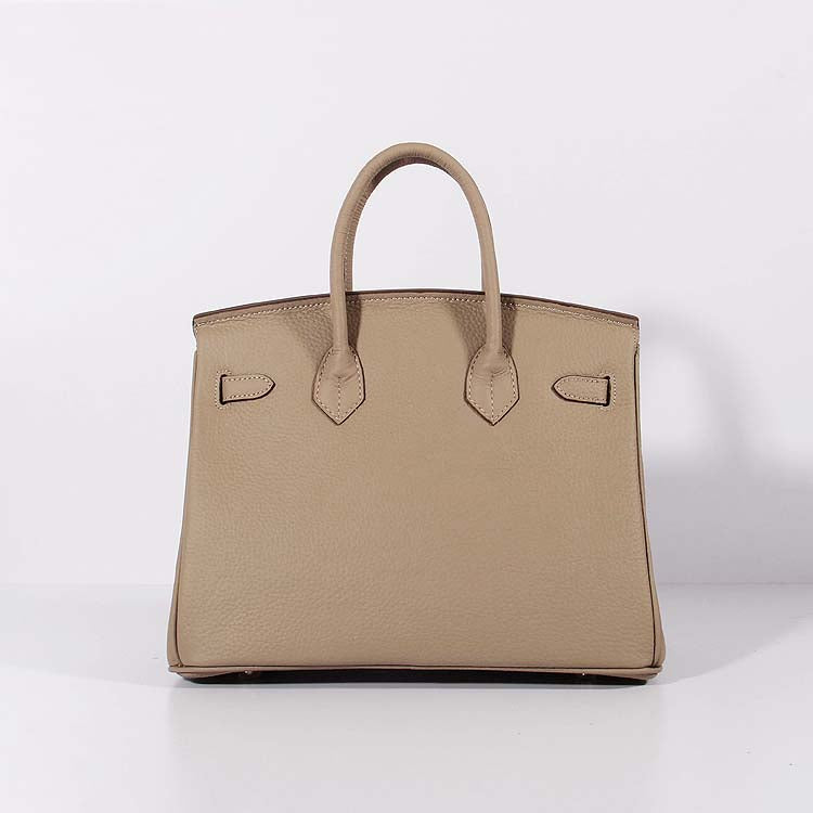 Hermes 30cm Birkin Bag Togo Leather With Strap Grey Gold