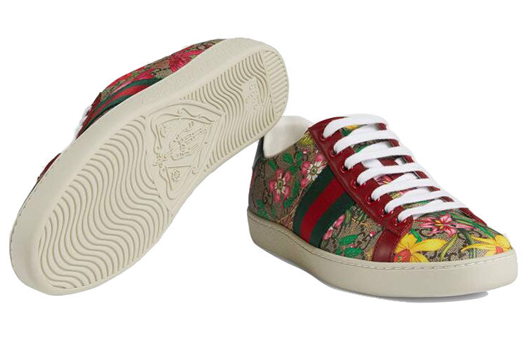 (WMNS) Gucci Ace GG Supreme Low 'Flora Print - Red' 433900-HT520-8490