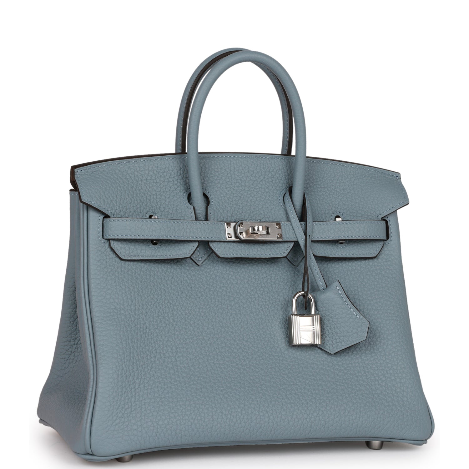 Hermes Birkin 25 Bleu Lin Verso Togo Palladium Hardware