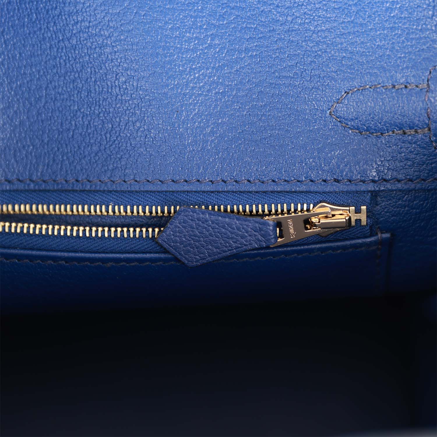 Hermes Birkin 25 Bleu Marine Matte Alligator and Bleu Saphir Novillo Touch Rose Gold Hardware