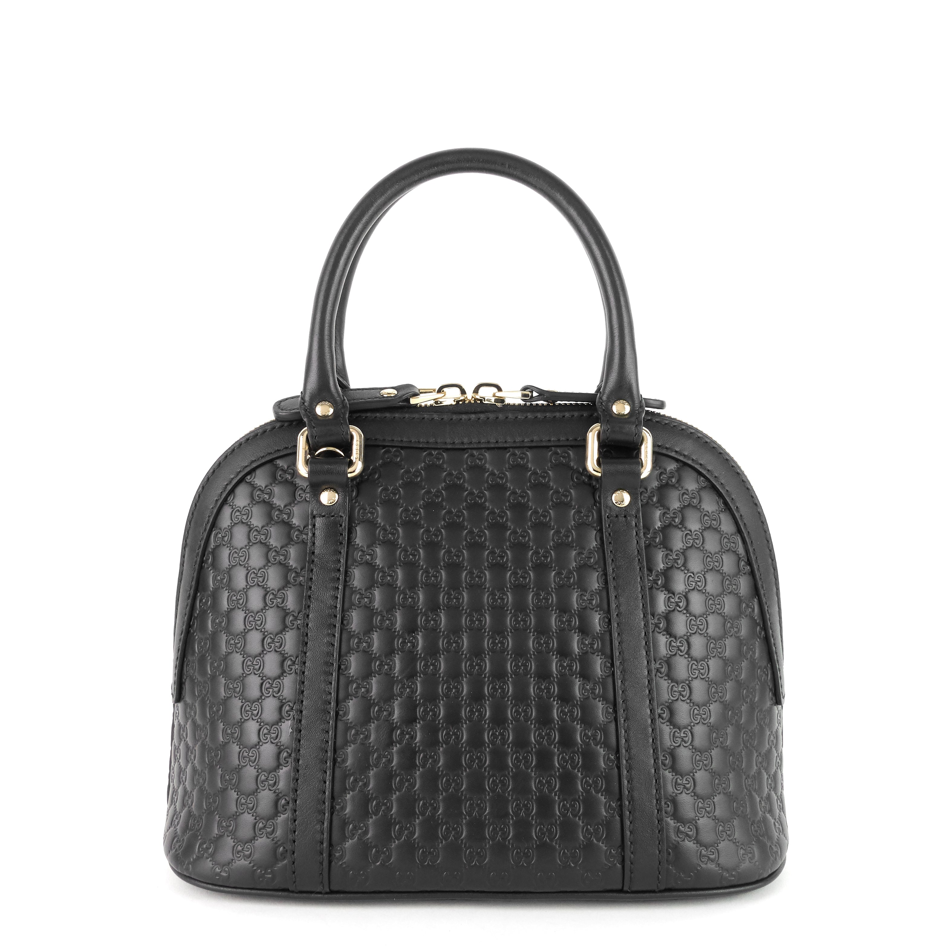 Dome Mini Microguccissima Leather Bag