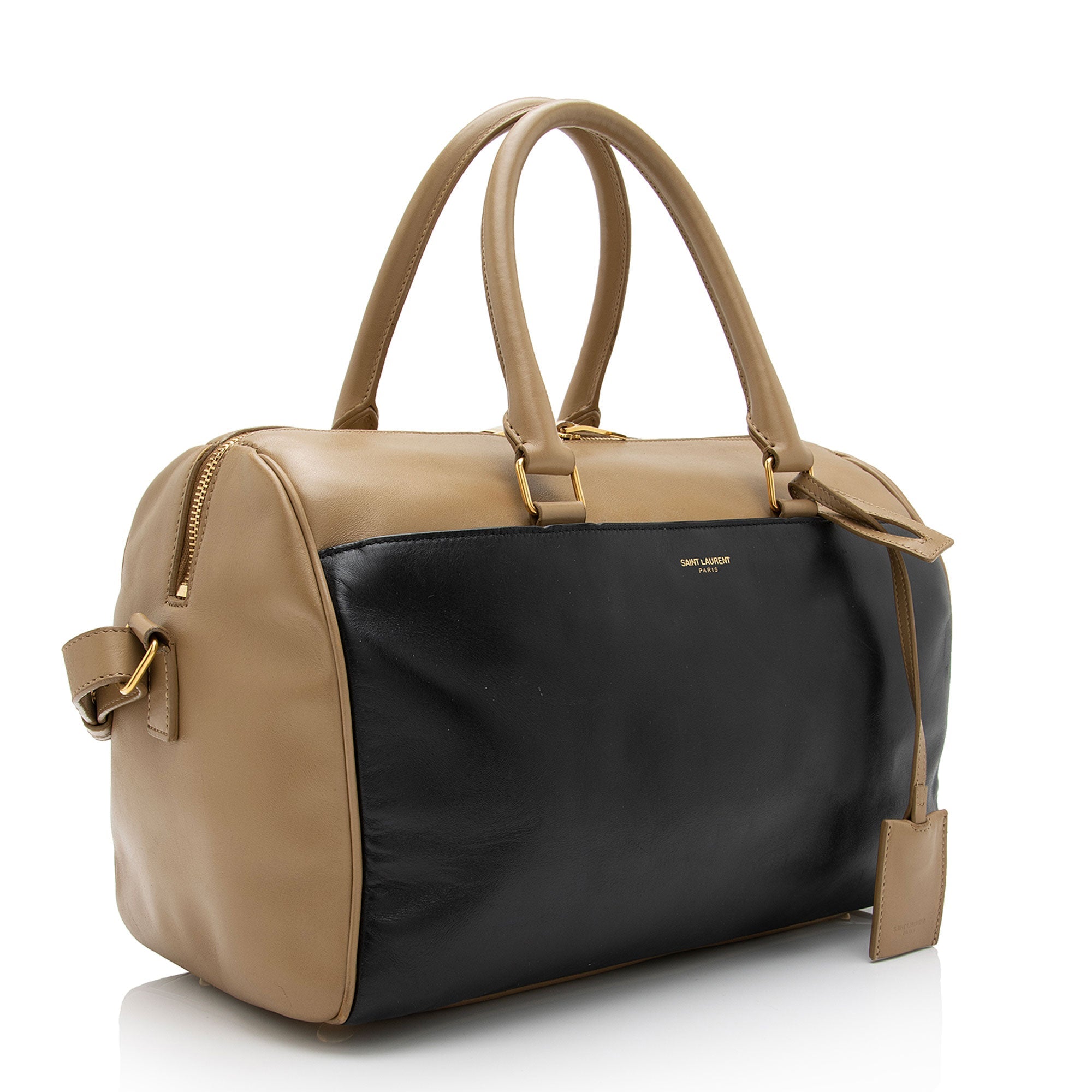 Saint Laurent Calfskin Duffle 6 Satchel (SHF-ZZBrpg)