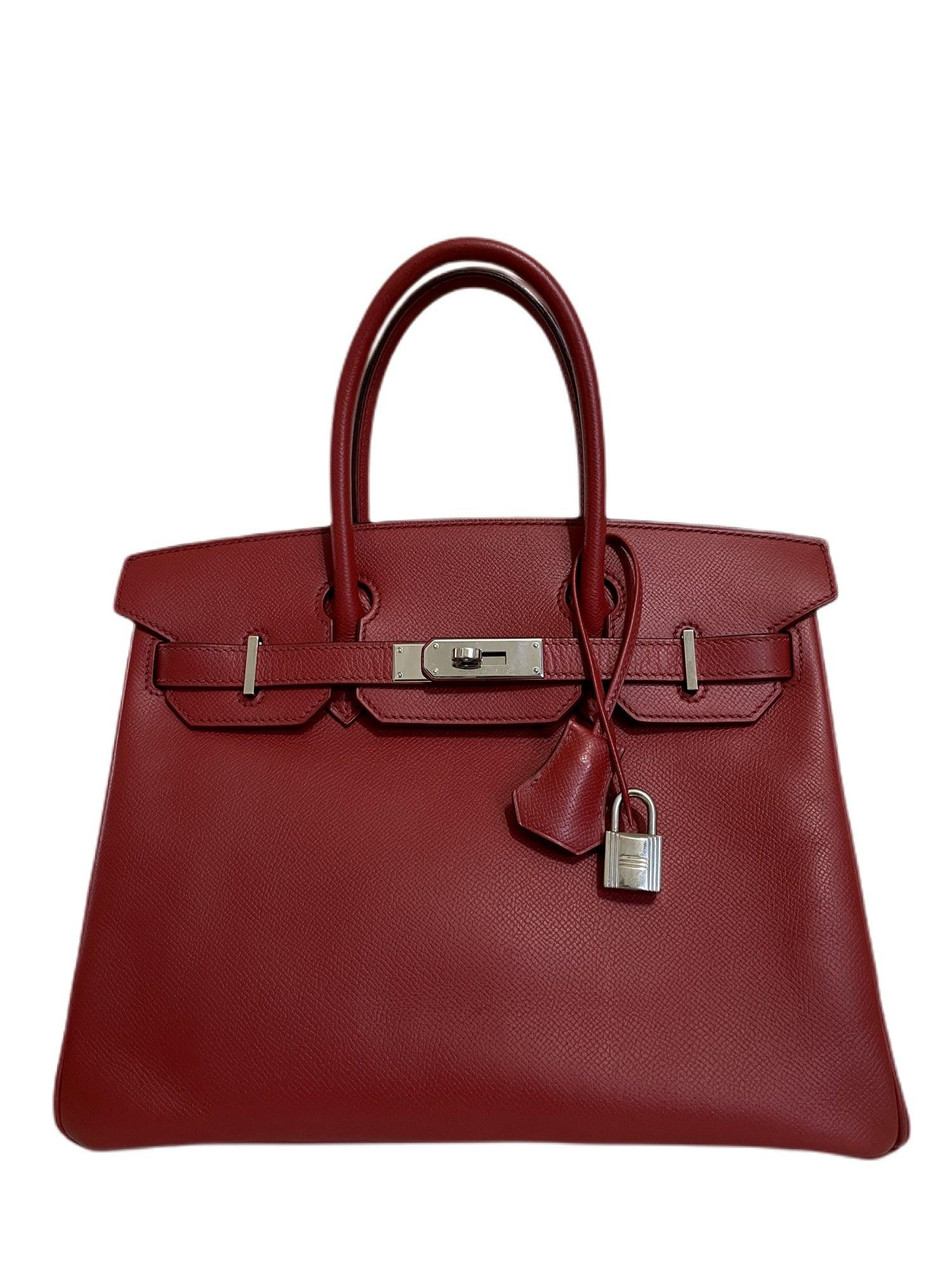 Hermes 30 cm Rouge Garance Epsom Birkin with Palladium